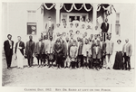 Closing day, 1912. Rev Dr. Baird at left on the porch.