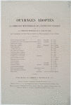 Ouvrages adoptés par la Commission Ministérielle de l'Instruction Publique et par la Comission Municipale de la Ville de Paris pour l'enseignement du dessin dans les lycées et les écoles municpales de toute la France [list of courses and instructors].