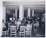 Edward G. Freehafer, speaker, and seated audience