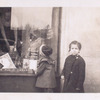 Exterior, children looking in at window display