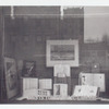 Exterior, window display on art and artists