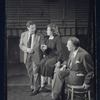 Elliott Nugent, Geraldine Fitzgerald, and unidentified actor in rehearsal for the stage production Build With One Hand