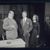 Elliott Nugent, Geraldine Fitzgerald, and unidentified actor in rehearsal for the stage production Build With One Hand