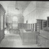 New Dorp, interior shot, desk and empty shelves