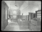 New Dorp, interior shot, desk and empty shelves