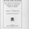 Working with the hands, [Title page]