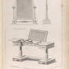 Dressing table and dressing glass.