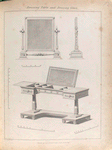 Dressing table and dressing glass.