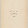 Dr. Geo. A. Blake. Walpole, N.H. : photographed by H. Ball
