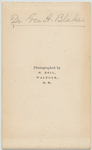 Dr. Geo. A. Blake. Walpole, N.H. : photographed by H. Ball