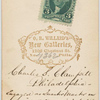 Charles S. Clampitt : Philadelphia : Engaged as quarter master on steamer “S.R. Spaulding” – July/[18]62. Storekeeper in Potomac Army from battle Fredericksburg to capture of Richmond. Phila[delphia] : O.H. Willard’s New Galleries