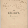 Frank B. Fay : Chelsea, Mass. : Supt. A.X.C. San Com. 1864Worcester, Mass. : Claflin’s