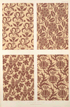 Brocade patterns in one colour upon a light ground....