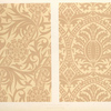 Brocade patterns in one colour upon a light ground....