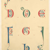Twelfth century alphabet of initial letters