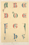 Twelfth century alphabet of initial letters