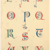 Twelfth century alphabet of initial letters
