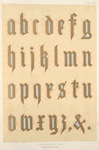 Alphabet of Gothic characters....