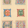 Specimens of fourteenth and fifteenth century illuminated initials.