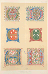 Specimens of fourteenth and fifteenth century illuminated initials.