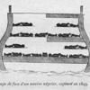 Coupe de face d'un navire négrier, capturé en 1843.