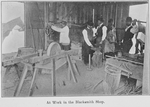 At work in the Blacksmith Shop.