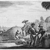 Men pouring imported goods.]