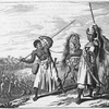 Warriors marching with spears.