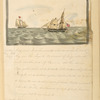 Eagle and Lucy [Two ships at sea flying American flags.]