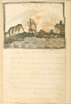 Passing Great Guana cut [Ship sails through narrow passage.]