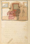Man and woman dancing, fiddler in background.