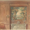 Salle a manger Louis XIV. Vue géométrale.