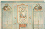 Grand salon Louis XV. Face de portes offrant des peintures....