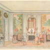 Salon Louis XV, peint en gris vert....