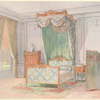 Chambre a coucher Louis XVI, peinte en gris....