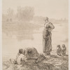 Puiseuses d'eau, d'après Millet.