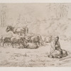 La petite bergère, d'après Millet.