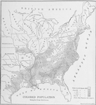 Map showing the distribution of the Colored population of the United States