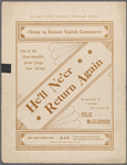 He'll ne'er return again