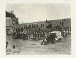 German prisoners being counted and examined at 1st Div. Couvres at Valsery. France, July 16, 1918.