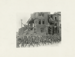 German prisoners, captured by the 27th Div. passing through the town of Peronne, Somme, Oct. 5, 1918.