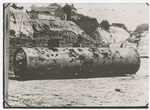Smokestack of the Rebel Ram, showing effect of shot, James River, April 1865