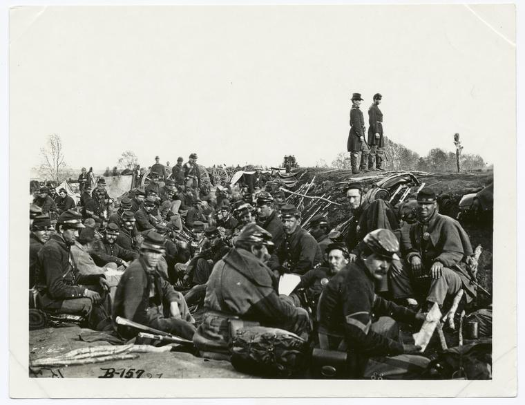 In the trenches before Petersburg, Va., 1865 - NYPL Digital Collections