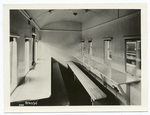 Mess hall in Army Medical dept. Hospital Train for convalescents and med. attendants.