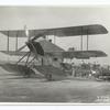 Bi-plane with pantoon gear, US Naval Air, 7-10-18