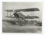 Bi-plane with pantoon gear, US Naval Air, 7-10-18