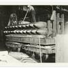 Manufacture of big shells, stacking the shells