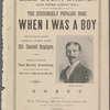 When I was a boy
