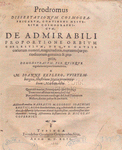 Prodromus dissertationum cosmographicarum