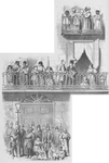 When Rex and his train enter the queer old streets, the balconies are crowded with spectators